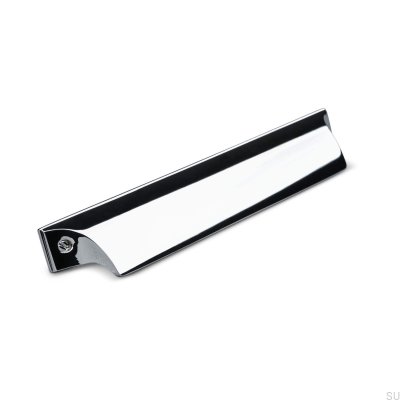 Poignée de meuble coquille Trani 128, chrome poli