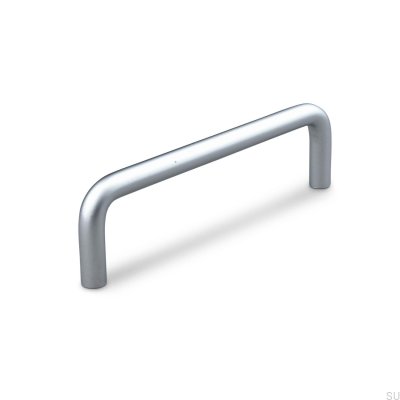 Vico 128 Poignée de meuble oblongue en aluminium argenté