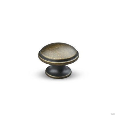 Bouton de meuble Cervia 34, métal oxydé