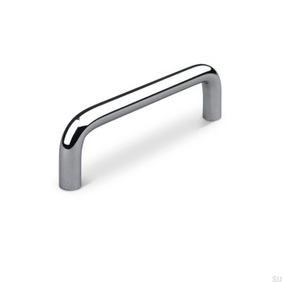 Poignée de meuble oblongue Barga 96, chrome poli