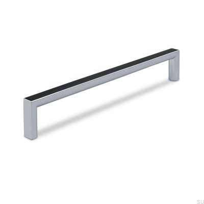 Poignée de meuble oblongue Calabro 160, chrome poli