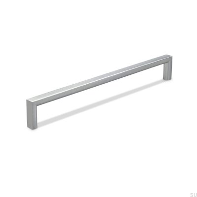 Poignée de meuble oblongue Calabro 192 Argent Brossé