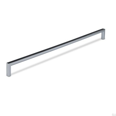 Poignée de meuble oblongue Calabro 320, chrome poli