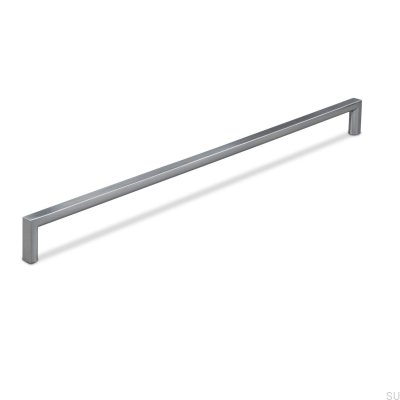 Poignée de meuble oblongue Calabro 320 Argent Brossé