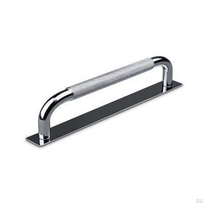 Poignée de meuble oblongue Perugia 160, chrome poli