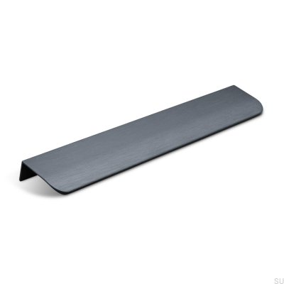 Poignée de meuble Poppi 232 edge, métal, noir mat