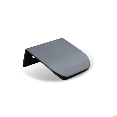 Poignée de meuble Poppi 40 edge, métal, noir mat