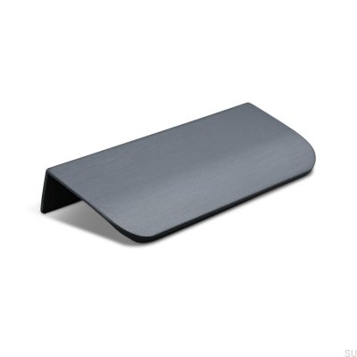 Poignée de meuble Poppi 96 edge, métal, noir mat