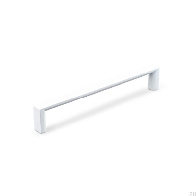 Poignée de meuble oblongue Sala 160, Métal, Blanc Mat