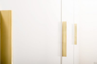 Poignée de meuble Clean Cut 224 en acier poli argenté