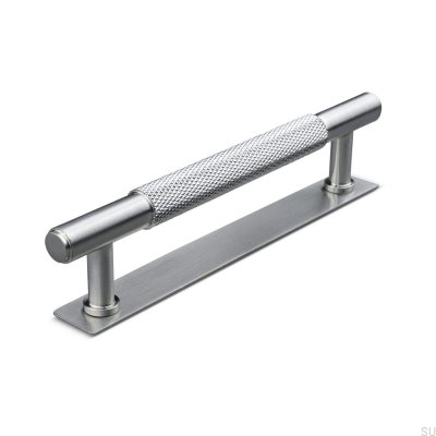 Poignée de meuble oblongue Salo 128, argent brossé
