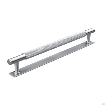 Poignée de meuble longitudinale Salo 224, argent brossé