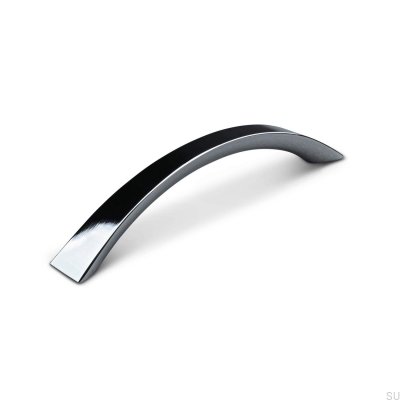 Poignée de meuble oblongue Terni 128, chrome poli