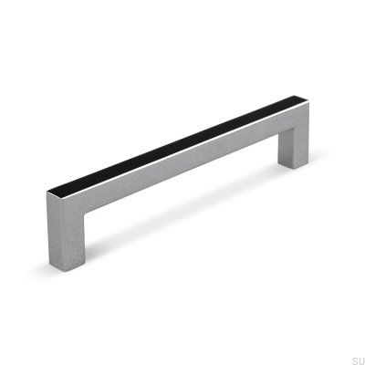 Poignée de meuble oblongue Tripoli 128, chrome poli