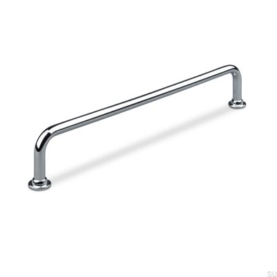 Poignée de meuble oblongue Venosa 192, chrome poli