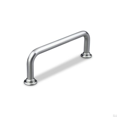 Poignée de meuble oblongue Venosa 96, argent brossé