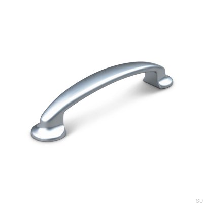 Poignée de meuble longitudinale Vittoria 96, aluminium, argent
