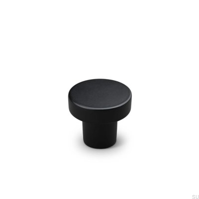 Bouton de meuble en métal Agno 28, noir mat