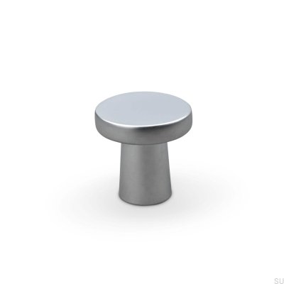 Bouton de meuble argenté Garda 25