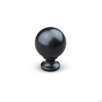 Bouton de meuble Labaro 30 en métal noir mat
