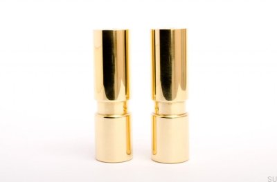 Pied de meuble Cylinder 100. Laiton poli non peint