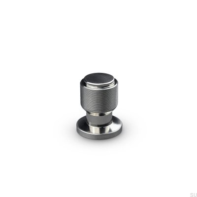 Bouton de meuble Lonato Stripe 20 Argent Brossé
