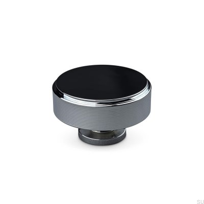 Bouton de meuble Lonato Stripe 50, chrome poli