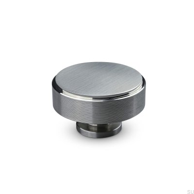 Bouton de meuble Lonato Stripe 50 Argent Brossé