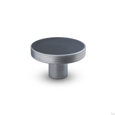 Bouton de meuble argenté Monza Stripe 42