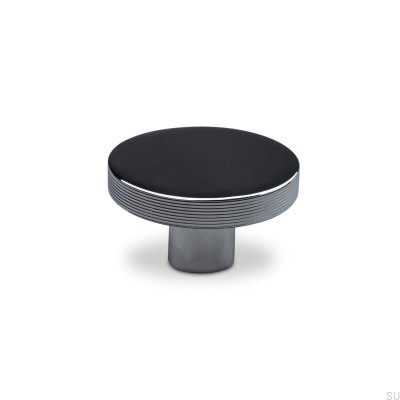 Bouton de meuble Monza Stripe 42, chrome poli