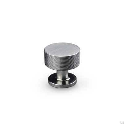 Bouton de meuble Sassari Stripe 30 argent brossé