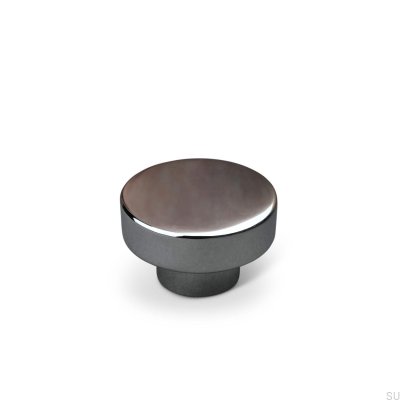Bouton de meuble Vasto 34, chrome poli
