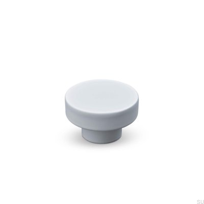 Vasto 34 Bouton de meuble en métal Blanc mat