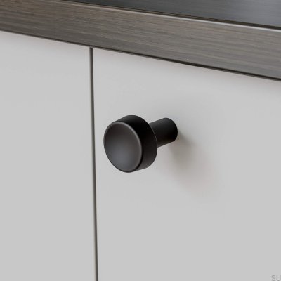 Bouton de meuble en métal Hjo 25, noir mat