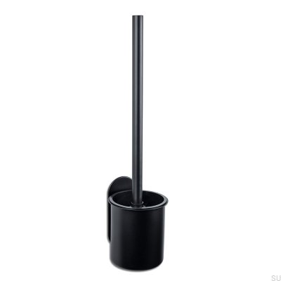 Brosse WC murale Tours, métal, noir mat