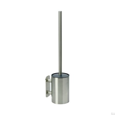 Brosse de toilette brossée argentée