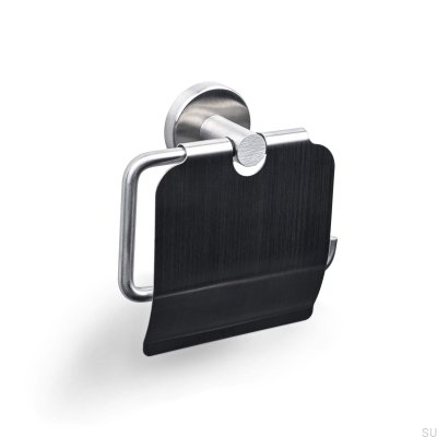 Porte-rouleau de papier toilette brossé argent Dijon