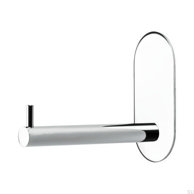 Porte-rouleau de papier toilette saillant chromé poli Base 100