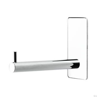 Porte-rouleau de papier toilette chromé poli en saillie Base 200