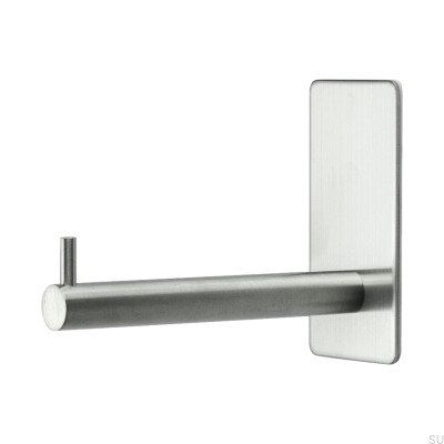 Porte-rouleau papier toilette débordant Base 200, acier brossé