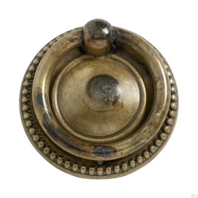 Poignée de meuble ronde Anneau 106 41 Bronze antique