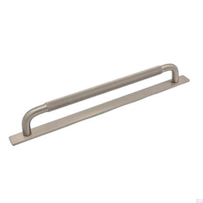 Poignée de meuble oblongue avec rondelle Helix 224 Aluminium Argent 