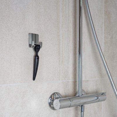 Support pour rasoir de base, chrome poli
