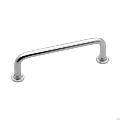 Poignée de meuble allongée 1353 96 Nickel poli
