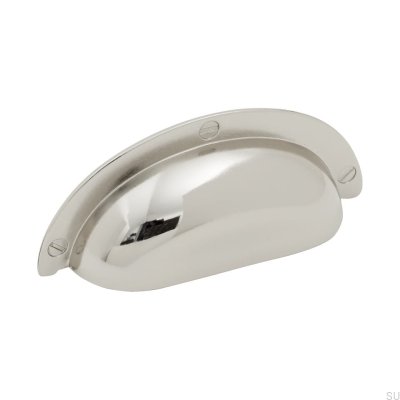 Poignée de meuble coquillage Bol 3922 64 Argent nickel poli