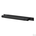 Czarny metalowy uchwyt meblowy Pull bar z podkładką na meblu