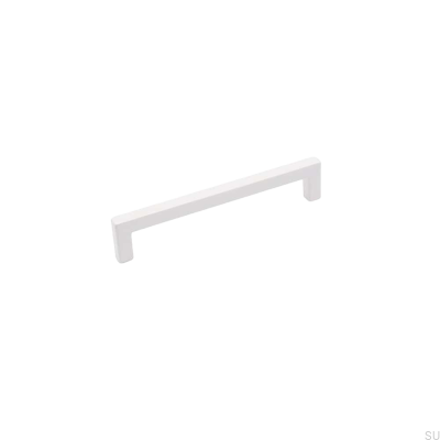 Poignée de meuble oblong 0143 128 Blanc mat