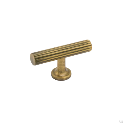 Bouton de meuble T-Bar Portland bronze antique