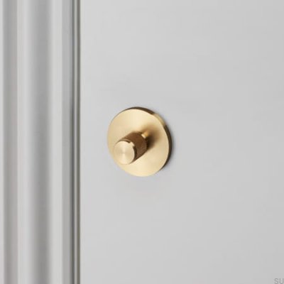 Serrure à bouton en croix 27 mm en laiton, standard scandinave