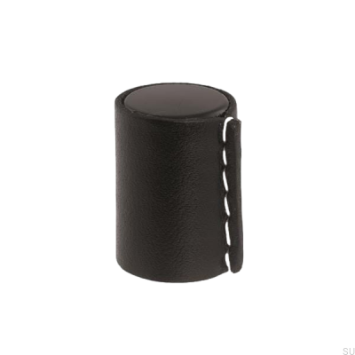 Bouton de meuble Läderknopp Métal noir et noir